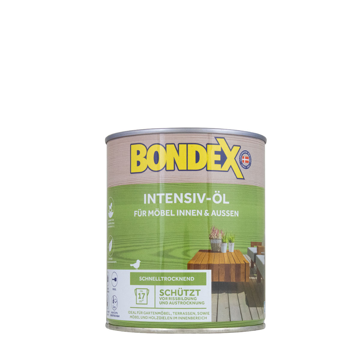 Bondex Intensiv-Öl 0,75L bangkirai, wasserbasiertes Gartenholzöl, Holzpflege-Öl