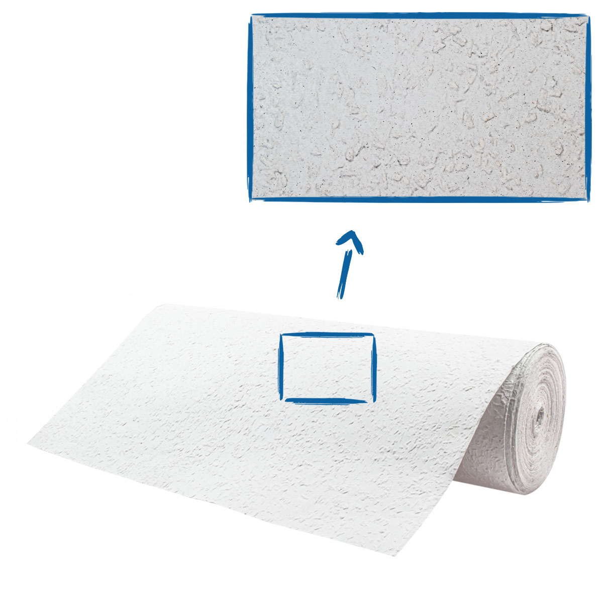 Erfurt Vlies Rauhfaser 52/53 Pro Grob Rolle weiß 25 x 0,53m, Raufasertapete, Vliestapete