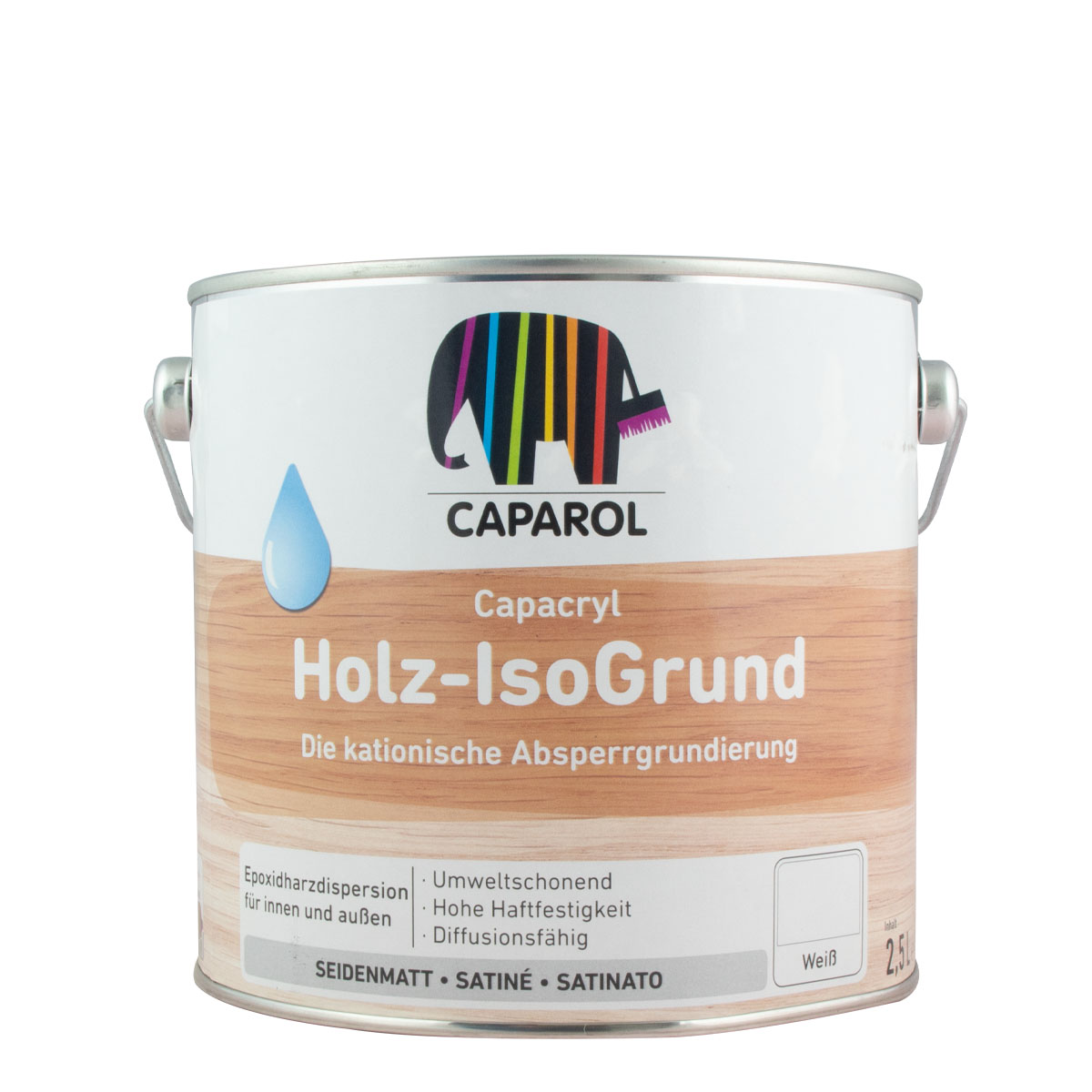 Caparol Capacryl Holz IsoGrund 2,5L weiß, Grundierung, Holzgrundierung