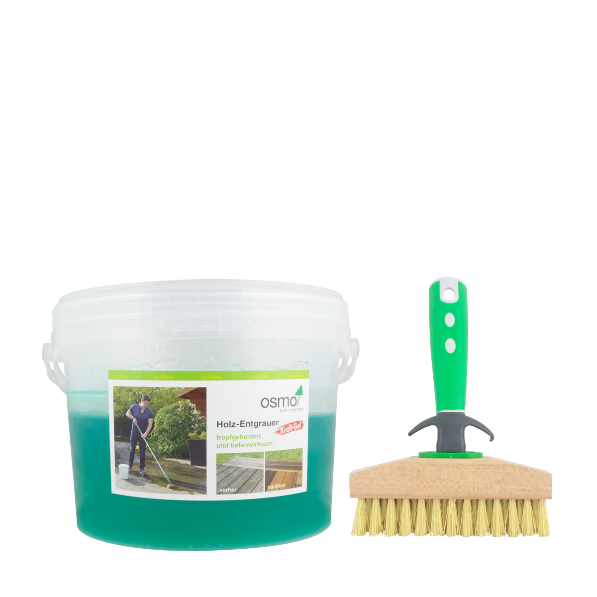 Osmo Holz-Entgrauer Kraft-Gel 2,5L mit Bürste, Reiniger, Reinigungsmittel