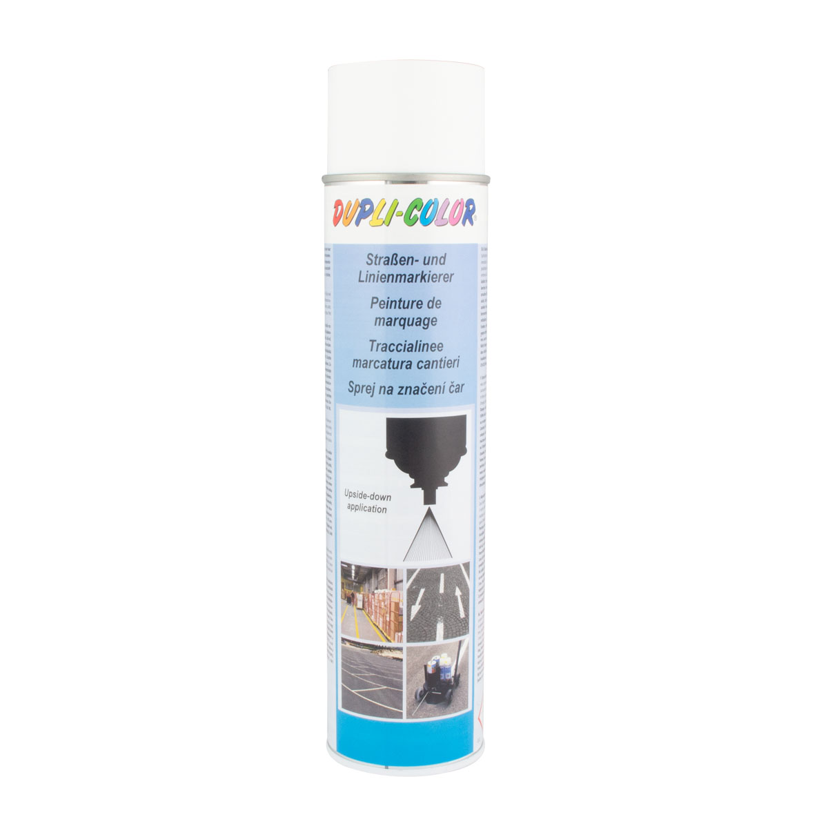 Dupli Color Straßen- und Linienmarkierer 600ml weiss, Markierungsspray, Parkplatzmarkierung, Straßenmarkierungsfarbe