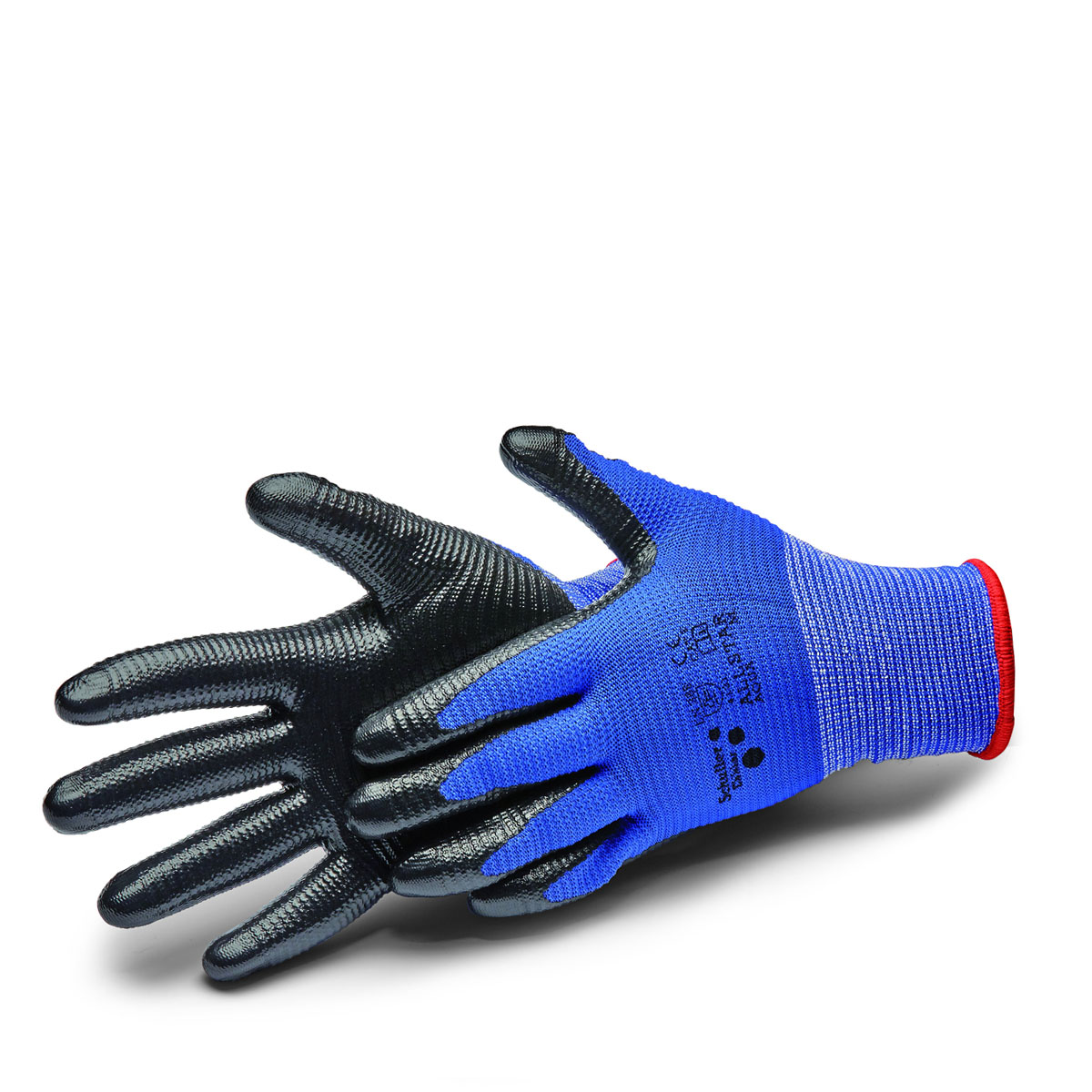 Schuller Arbeitshandschuhe Allstar Aqua Größe XXL #42734, Nitril Montagehandschuhe