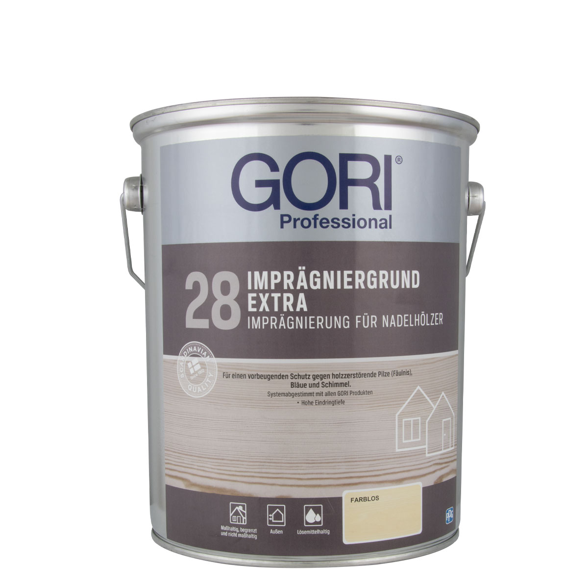 Gori 28 Imprägniergrund Extra 5L farblos, Bläueschutz, Holzschutzmittel
