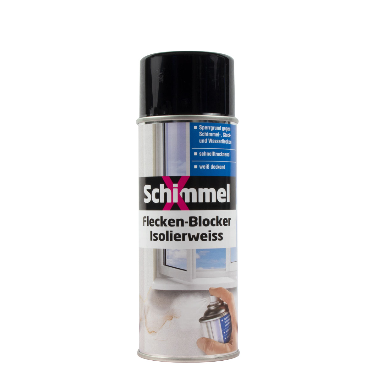 SchimmelX Flecken-Blocker Isolierweiss Spray 400ml, Isoliergrund, Fleckenblocker