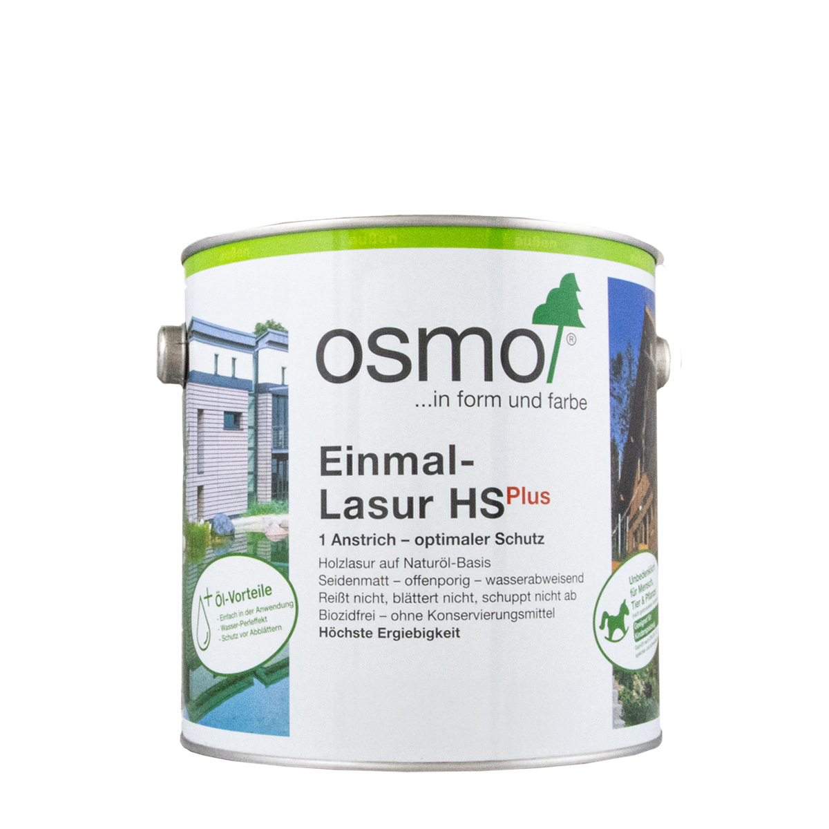 Osmo Einmal-Lasur HS Plus 9264 palisander 2,5L Holzschutzlasur, Holzlasur außen