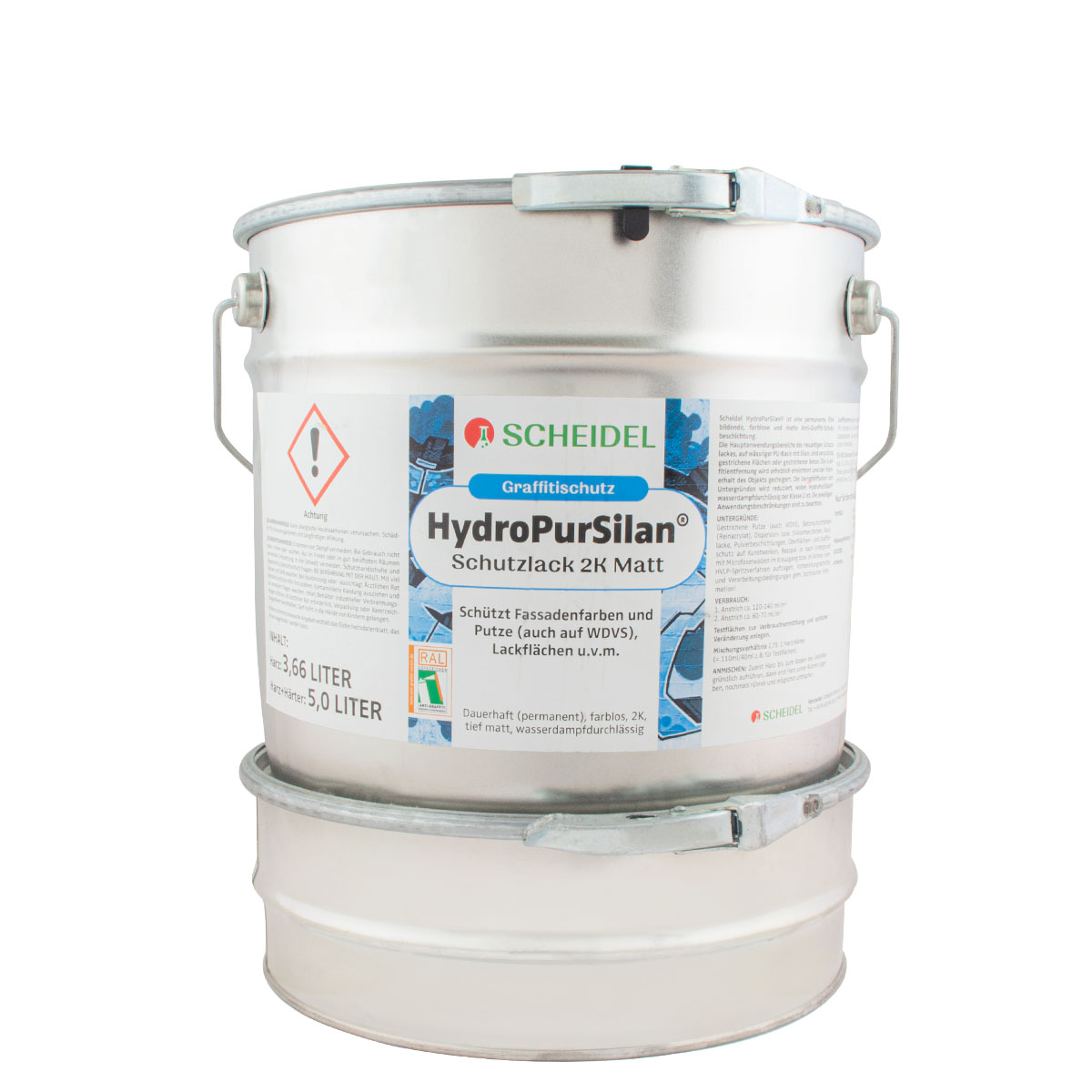 Scheidel HydroPurSilan 5L farbloser 2K-Schutzlack, Anti-Graffiti-Schutz